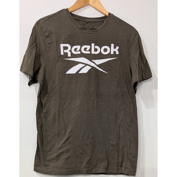 Reebok Other - Reebok T Shirt Men Olive Green Classic‎ Logo Casual Short Sleeve Top - Large